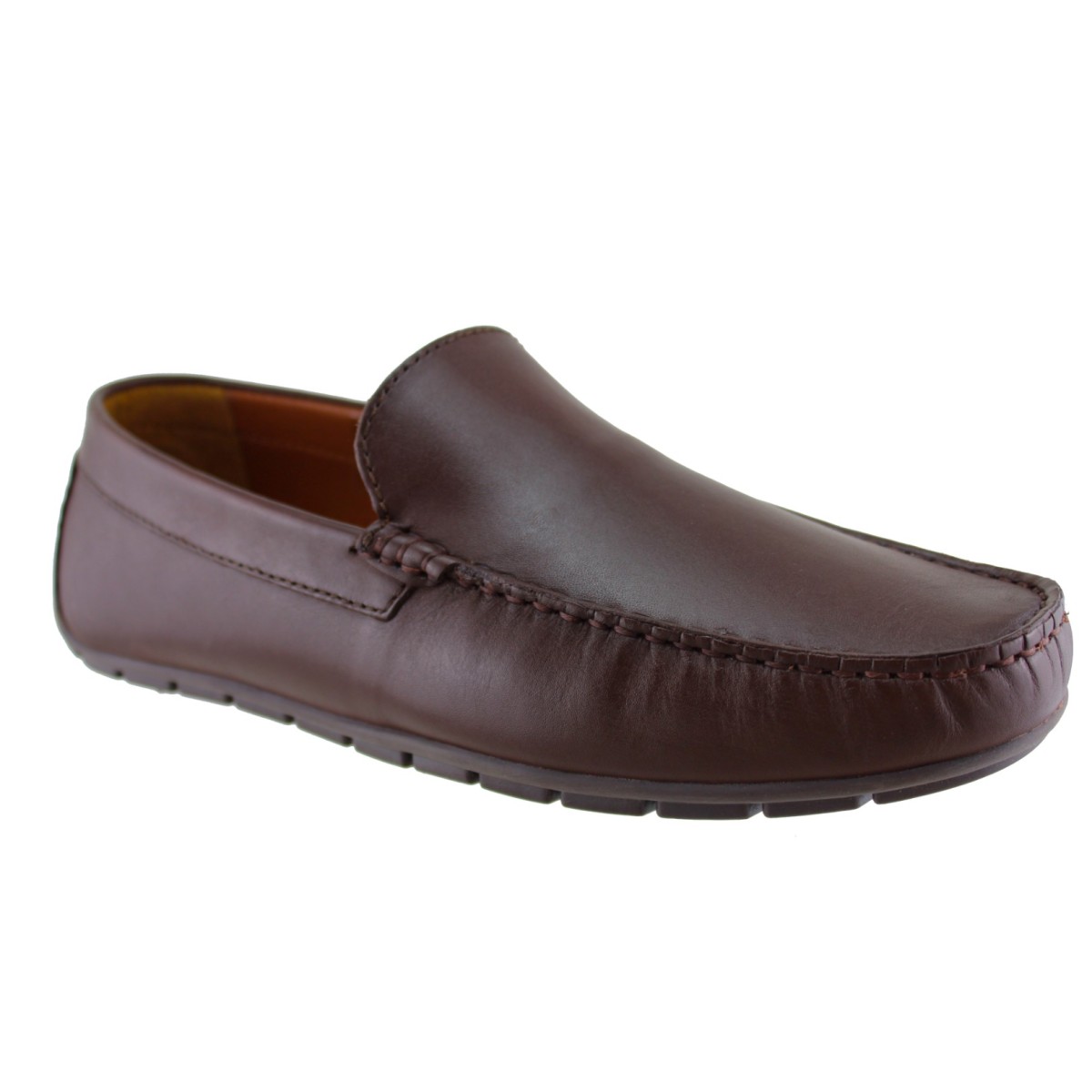 Parrotto Leather Shoes Ανδρικά Μοκασίνια Δέρμα FLD-03 Καφέ