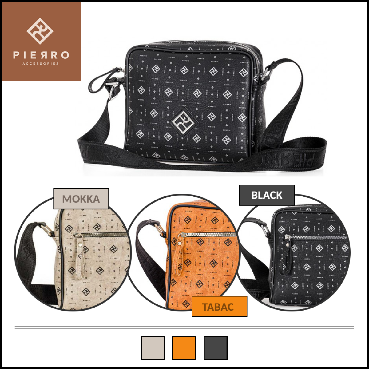 Pierro accessories Τσάντα Χιαστί 90802PM11 Tabac Pierro accessories Τσάντα Χιαστί 90802PM11 Tabac