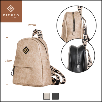 Pierro accessories Σακίδιο πλάτης 90872LR01 Black Pierro accessories Σακίδιο πλάτης 90872LR01 Black