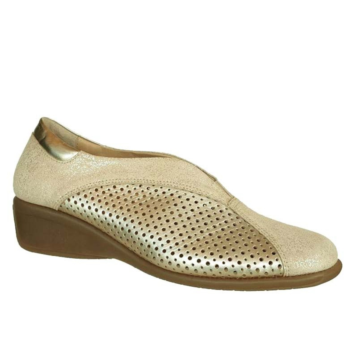 Relax anatomic Γυναικεία Casual Δέρμα 4360 Μπέζ Χρυσό