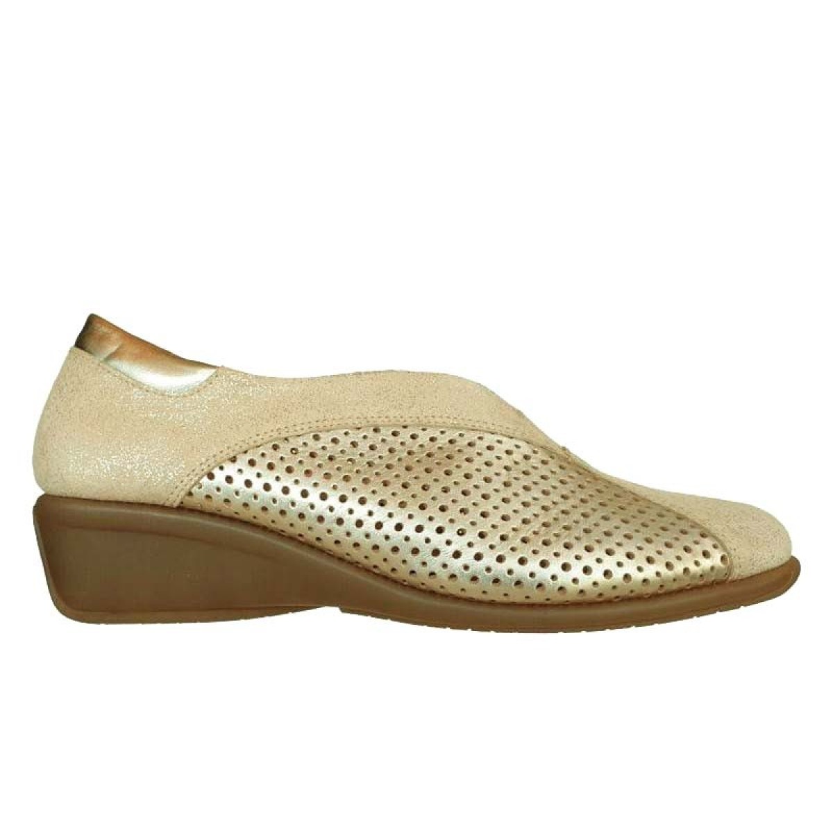 Relax anatomic Γυναικεία Casual Δέρμα 4360 Μπέζ Χρυσό