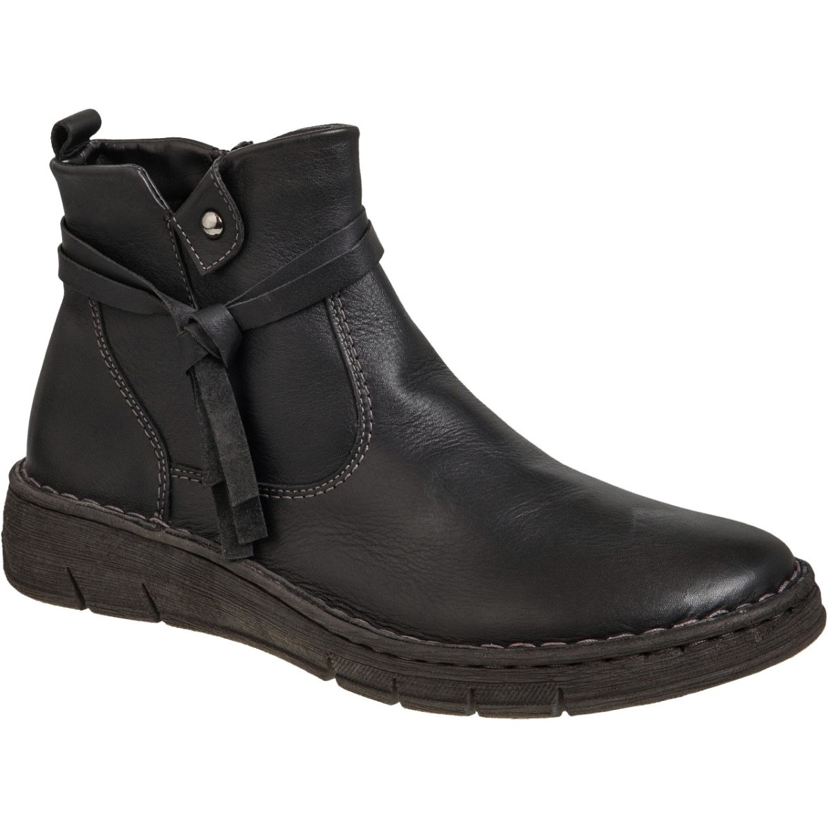 Relaxshoe Anatomic Γυναικεία Μποτάκια Δέρμα 580-25510 Μαύρο