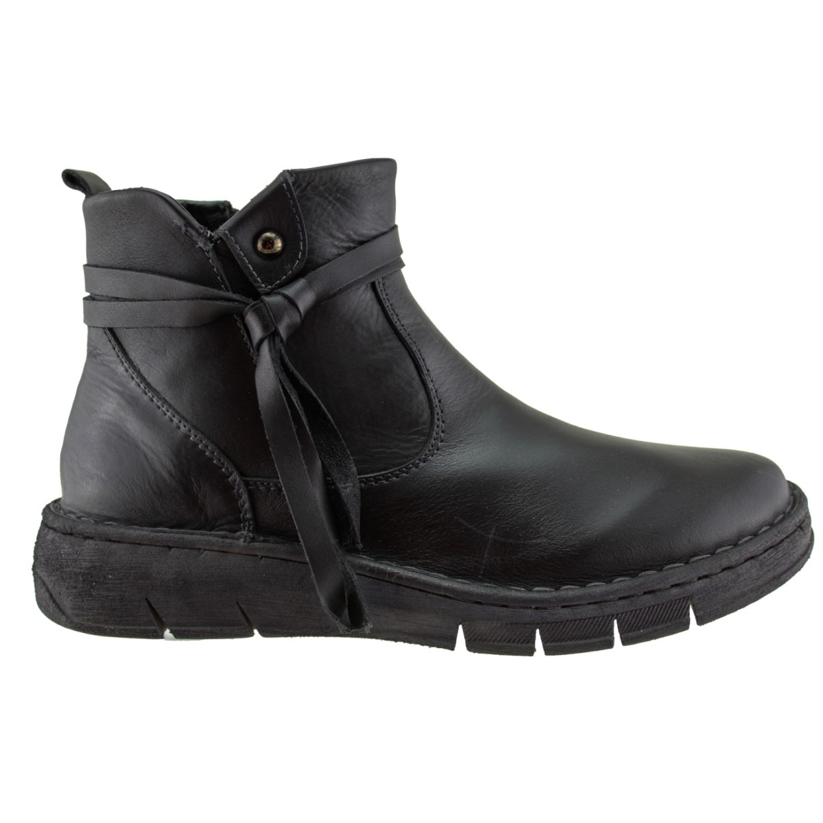 Relaxshoe Anatomic Γυναικεία Μποτάκια Δέρμα 580-25510 Μαύρο