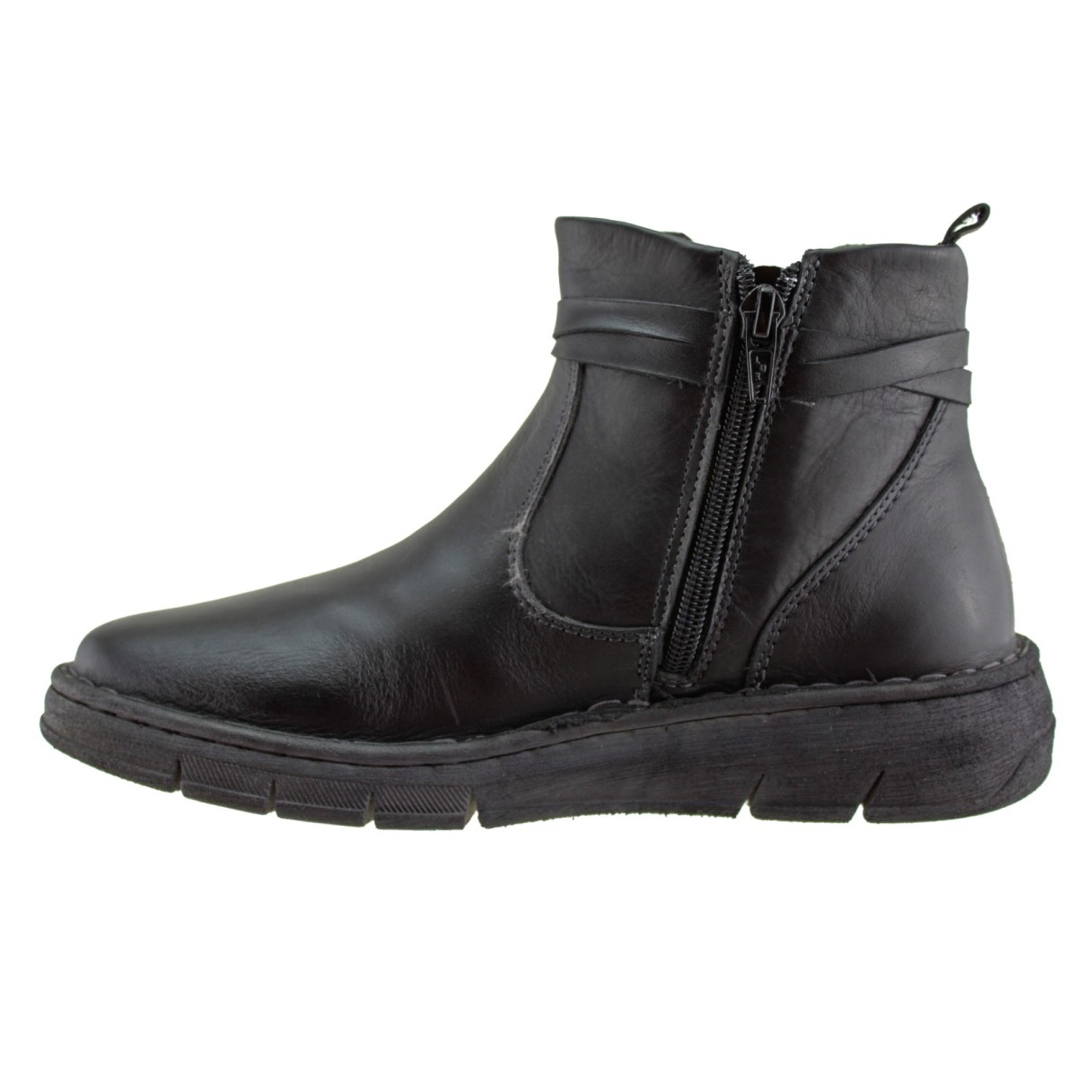 Relaxshoe Anatomic Γυναικεία Μποτάκια Δέρμα 580-25510 Μαύρο