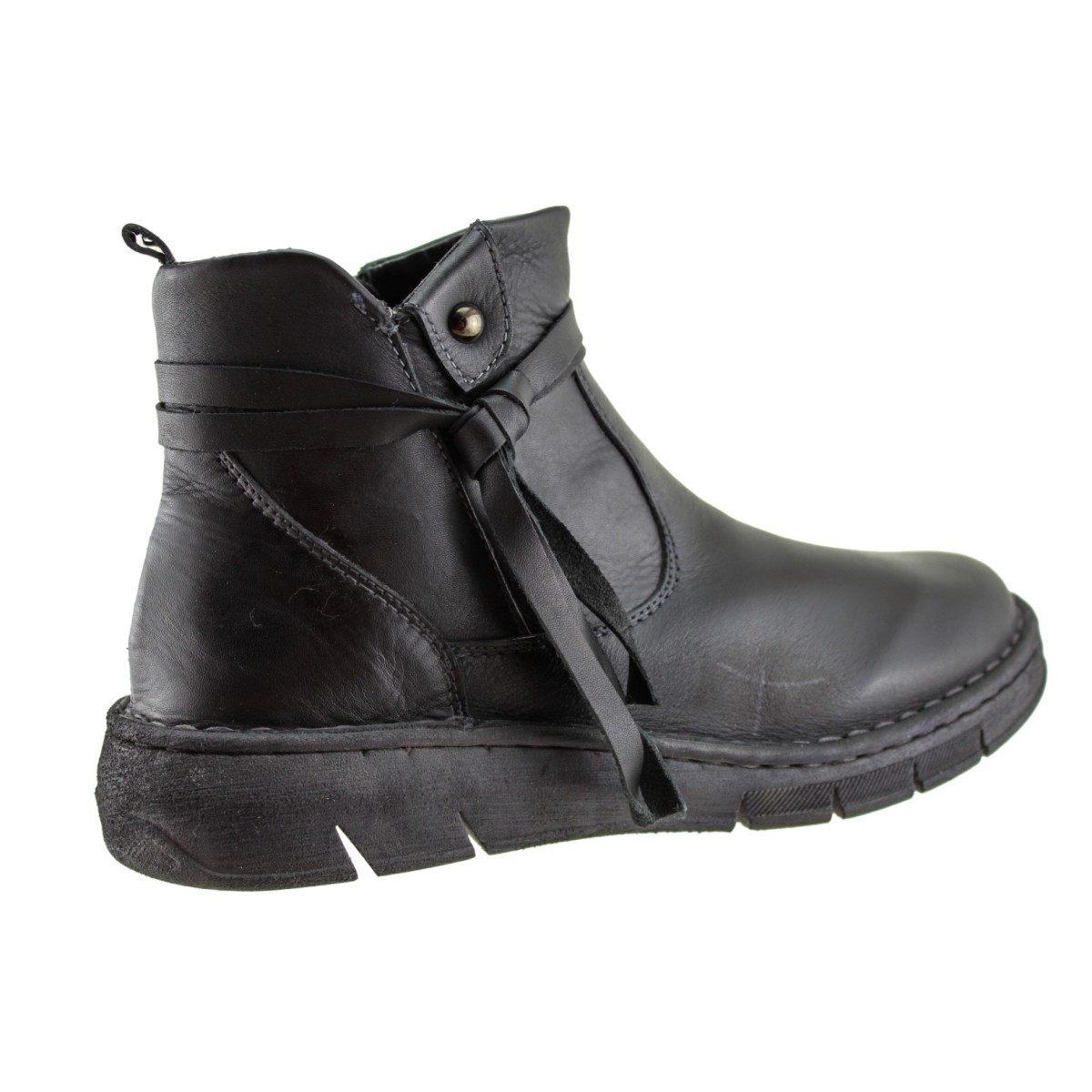 Relaxshoe Anatomic Γυναικεία Μποτάκια Δέρμα 580-25510 Μαύρο