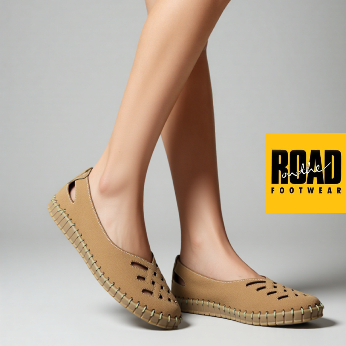 Road Shoes Γυναικεία Μοκασίνια Δέρμα 2014 Ταμπά
