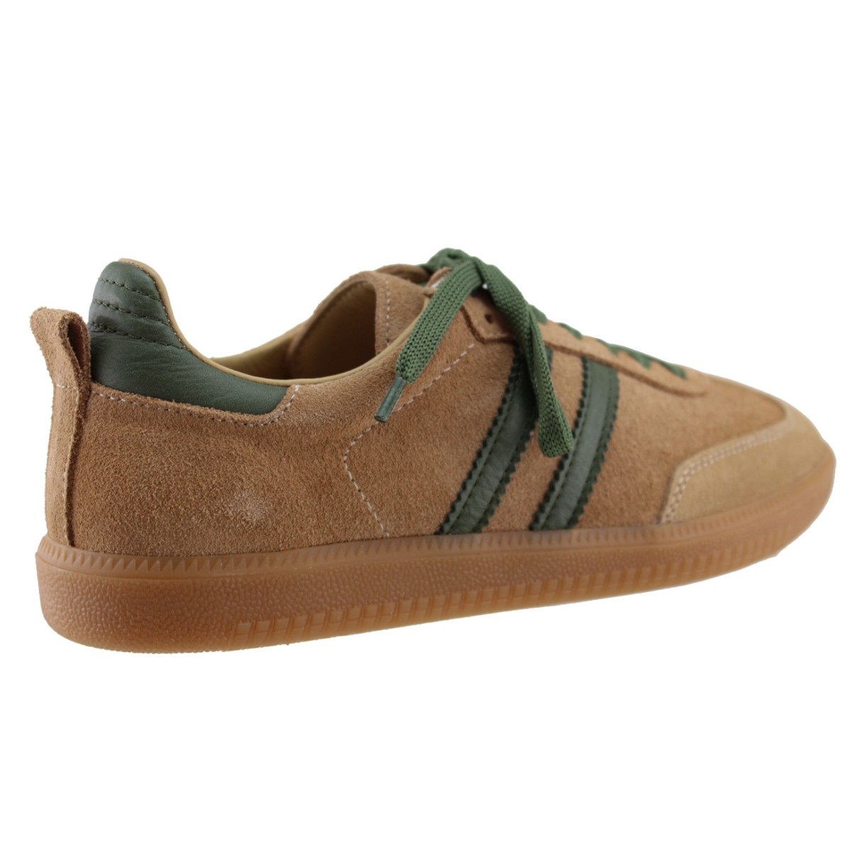 Road Footwear Γυναικεία Sneakers Δέρμα 25510 Μπεζ Πράσινο
