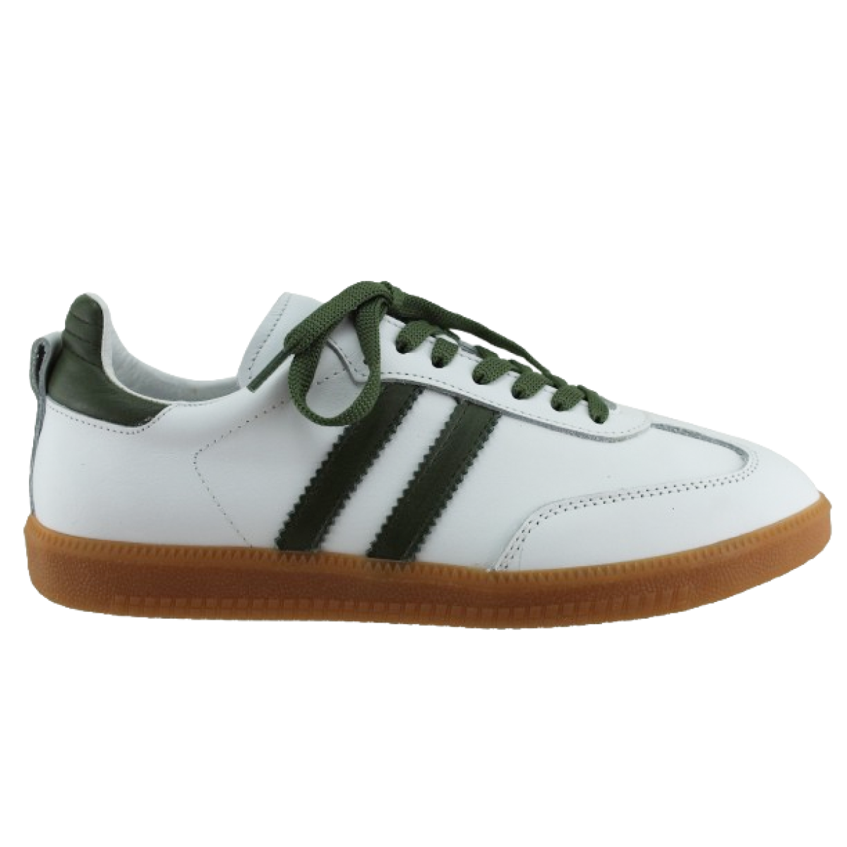 Road Footwear Γυναικεία Sneakers Δέρμα 25510 Λευκό Πράσινο