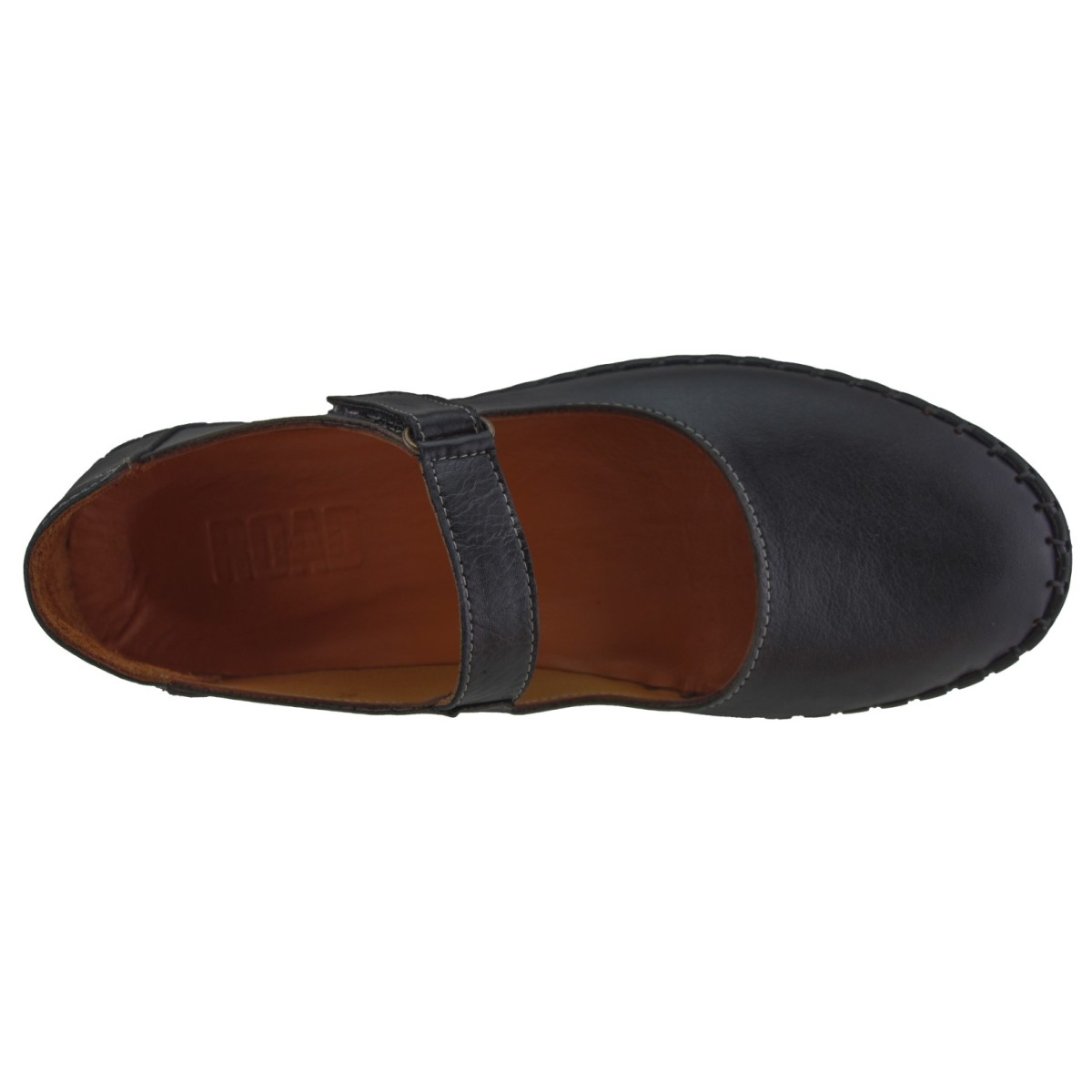 Road Shoes Γυναικείες Μπαρέτες Δέρμα 1608NH  Μαύρο