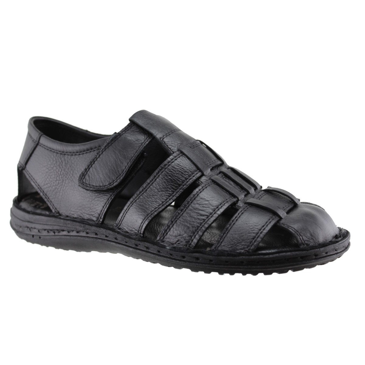 Road Footwear Ανδρικά Πέδιλα Δέρμα H16 Μαύρο