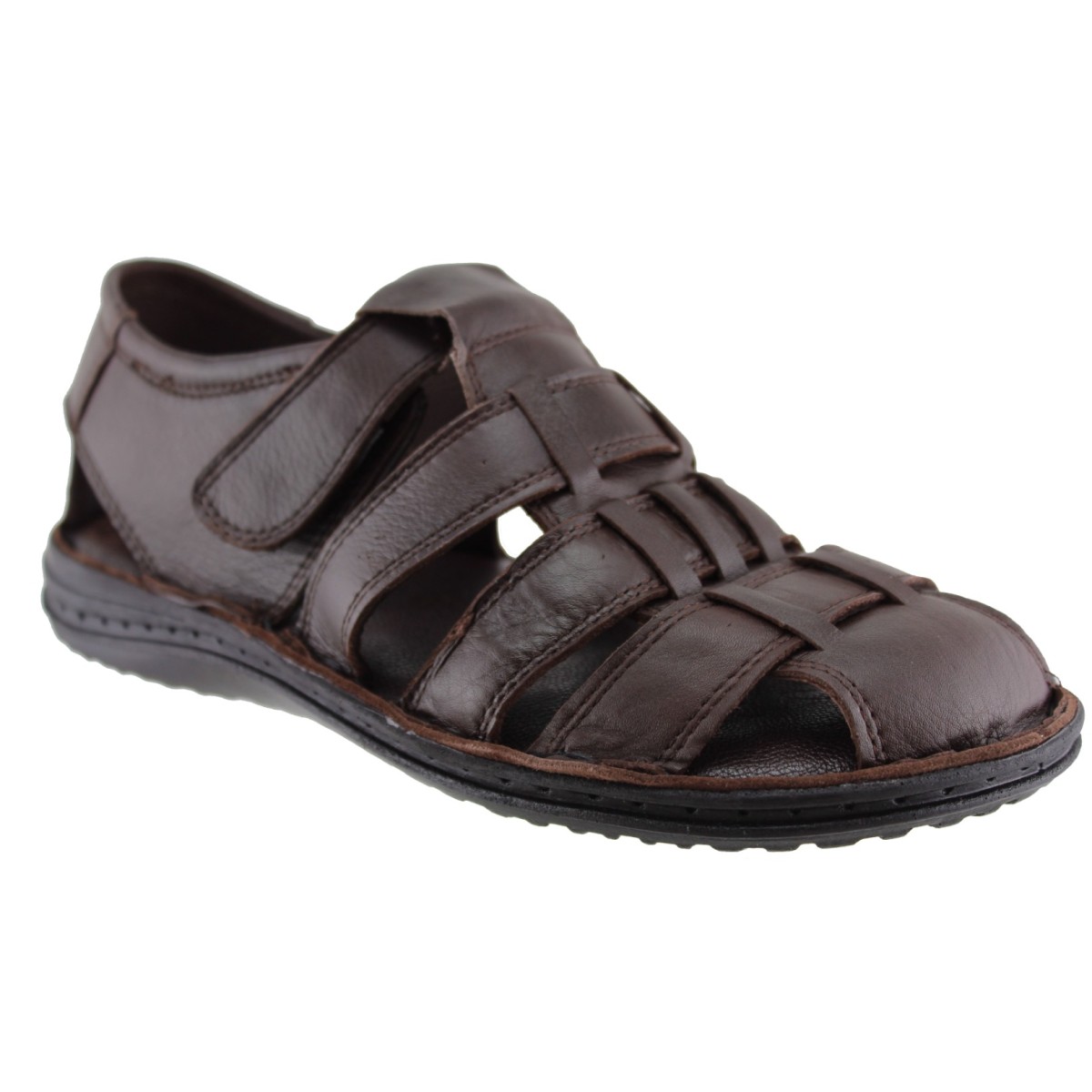 Road Footwear Ανδρικά Πέδιλα Δέρμα H16 Καφέ