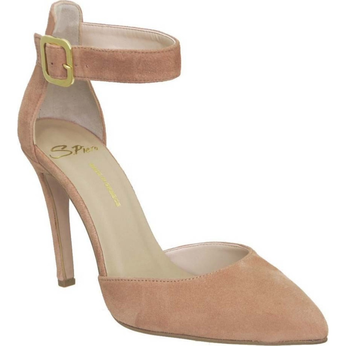 S.Piero Γυναικείες Γόβες Δέρμα 97/28 Σάπιο Μήλο Suede S.Piero Γυναικείες Γόβες Δέρμα 97/28 Σάπιο Μήλο Suede