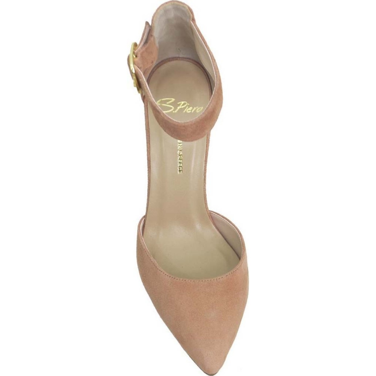 S.Piero Γυναικείες Γόβες Δέρμα 97/28 Σάπιο Μήλο Suede S.Piero Γυναικείες Γόβες Δέρμα 97/28 Σάπιο Μήλο Suede