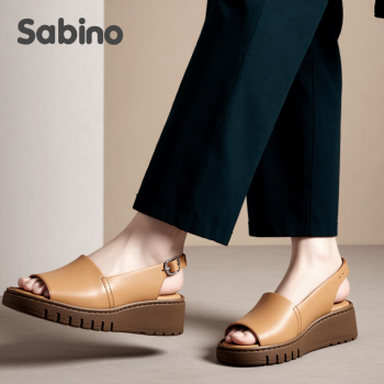 Sabino Shoes Γυναικεία Πέδιλα Δέρμα Γ-251605 Ταμπά