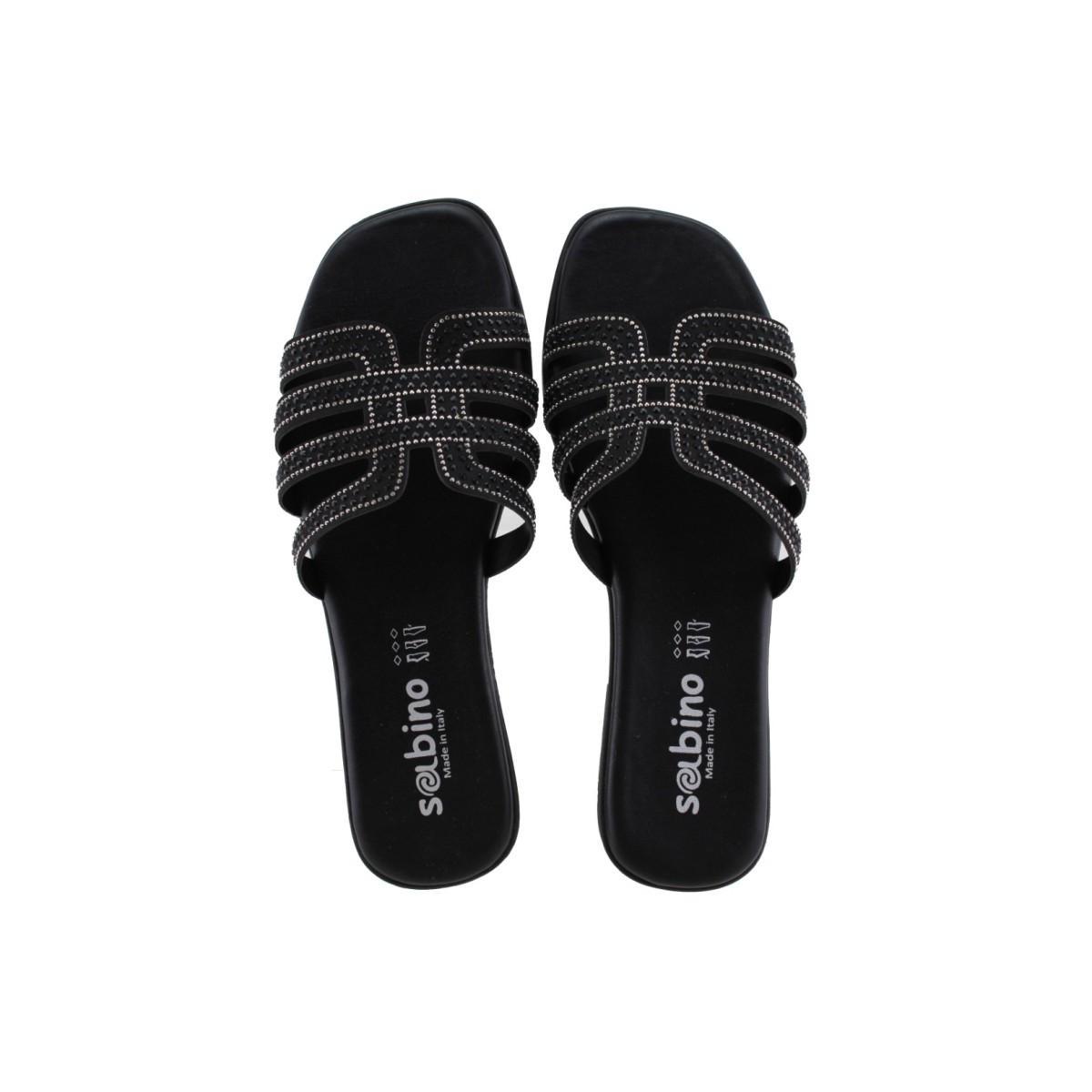 Sabino Shoes Γυναικεία Σανδάλια Δέρμα Γ-1106-01 Μαύρο