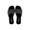 Sabino Shoes Γυναικεία Σανδάλια Δέρμα Γ-1106-02 Μαύρο