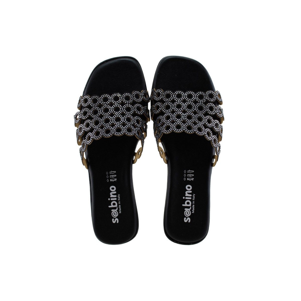 Sabino Shoes Γυναικεία Σανδάλια Δέρμα Γ-1106-02 Μαύρο