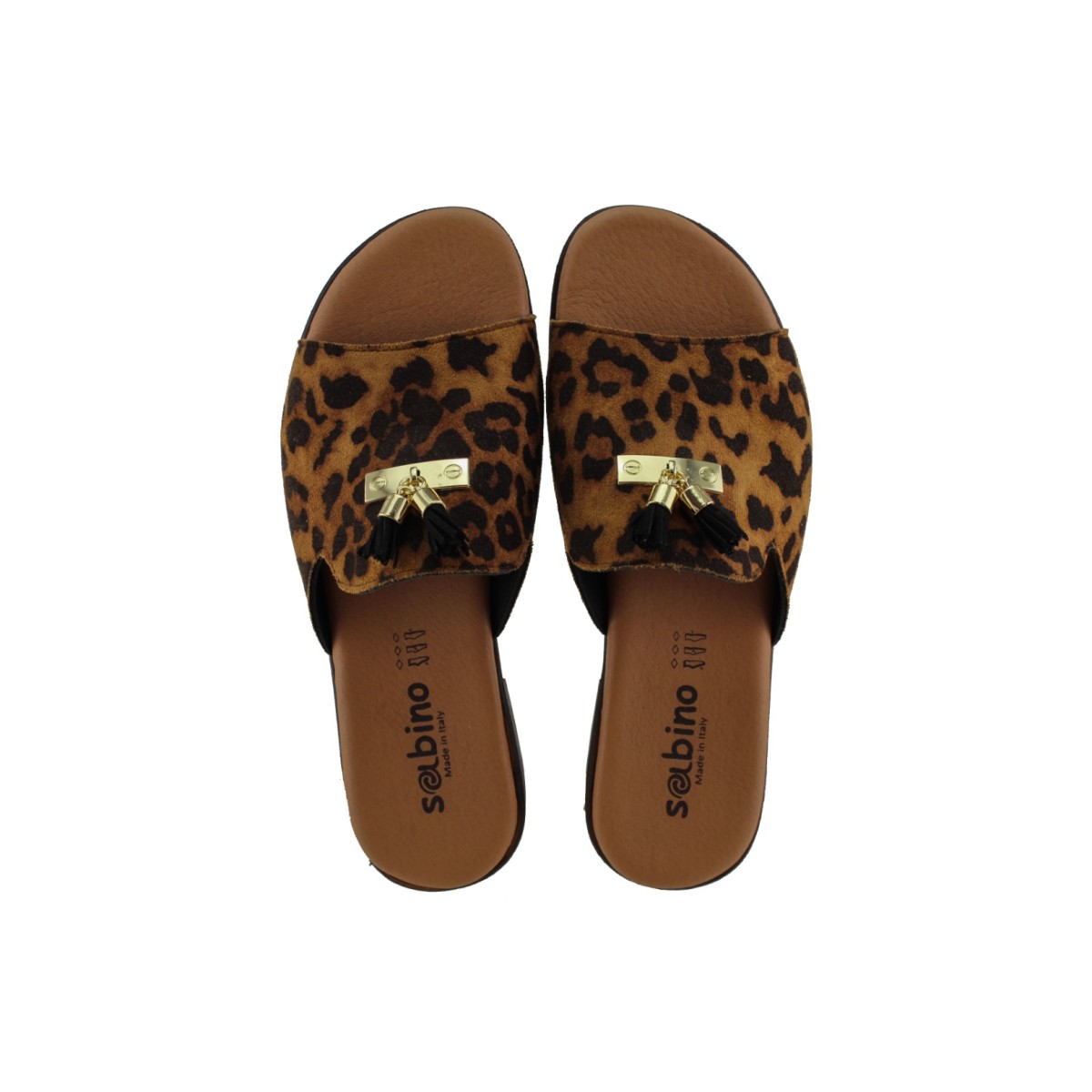 Sabino Shoes Γυναικεία Σανδάλια Δέρμα Γ-11-12 Leopard