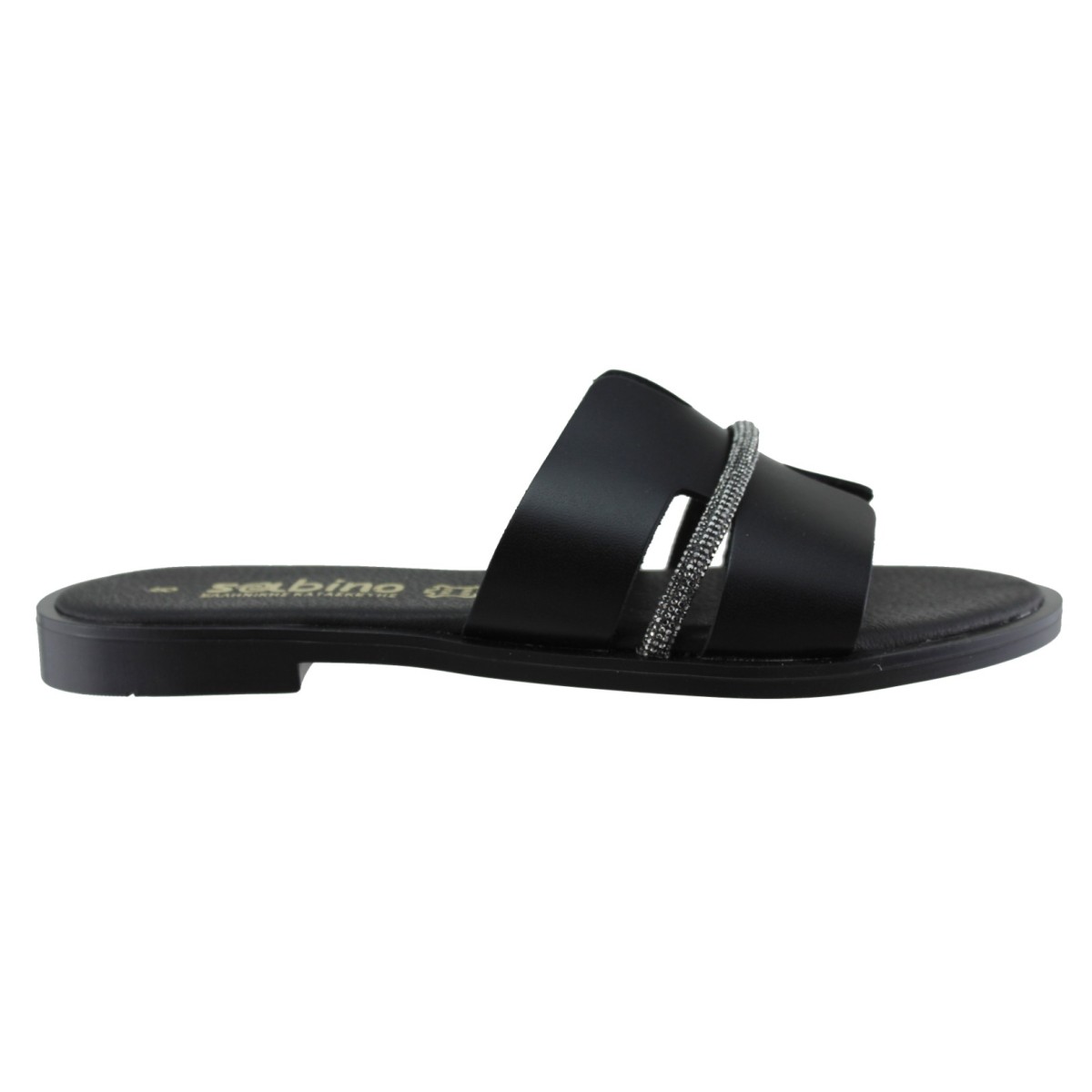 Sabino Shoes Γυναικεία Σανδάλια Δέρμα Γ-3509-10 Μαύρο