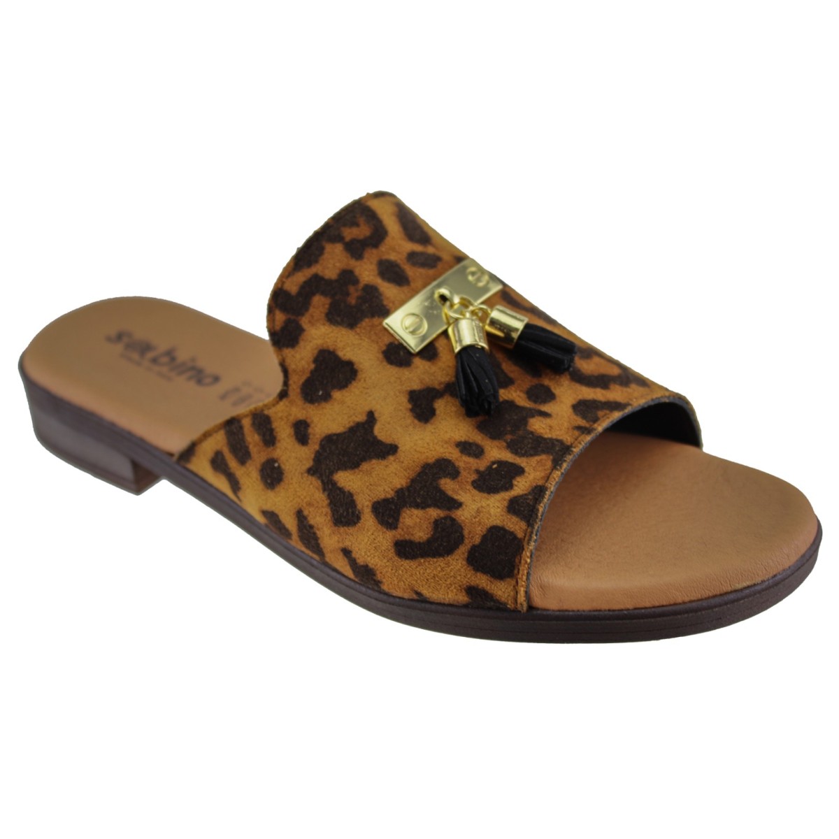 Sabino Shoes Γυναικεία Σανδάλια Δέρμα Γ-11-12 Leopard