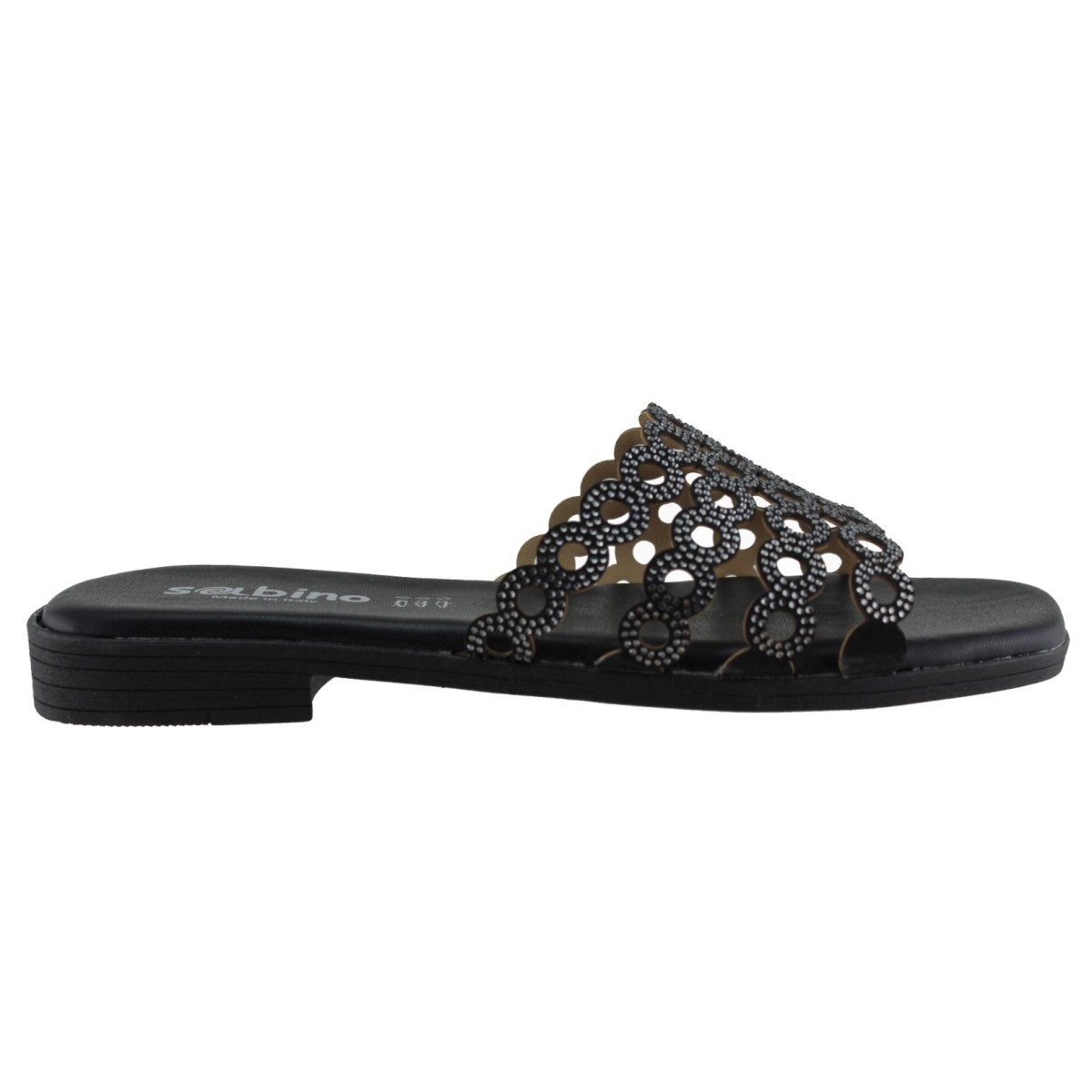 Sabino Shoes Γυναικεία Σανδάλια Δέρμα Γ-1106-02 Μαύρο