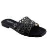 Sabino Shoes Γυναικεία Σανδάλια Δέρμα Γ-1106-02 Μαύρο