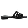 Sabino Shoes Γυναικεία Σανδάλια Δέρμα Γ-1106-01 Μαύρο
