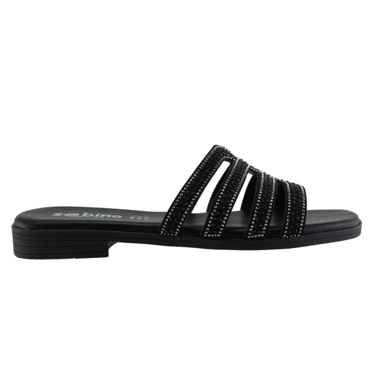 Sabino Shoes Γυναικεία Σανδάλια Δέρμα Γ-1106-01 Μαύρο