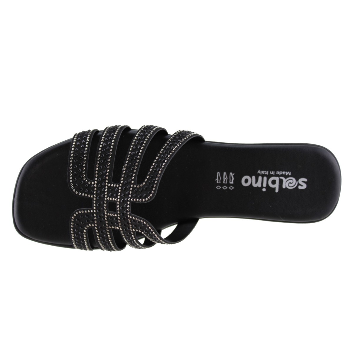 Sabino Shoes Γυναικεία Σανδάλια Δέρμα Γ-1106-01 Μαύρο