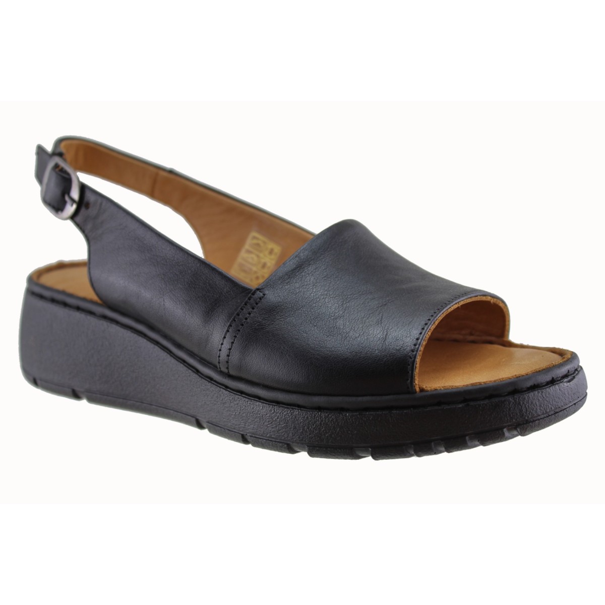Sabino Shoes Γυναικεία Πέδιλα Δέρμα Γ-251605 Μαύρο