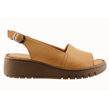 Sabino Shoes Γυναικεία Πέδιλα Δέρμα Γ-251605 Ταμπά