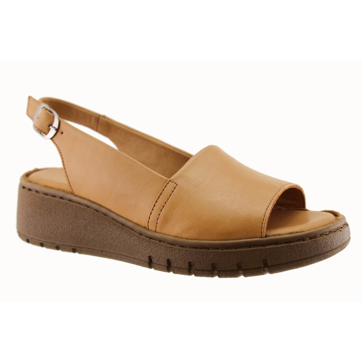 Sabino Shoes Γυναικεία Πέδιλα Δέρμα Γ-251605 Ταμπά