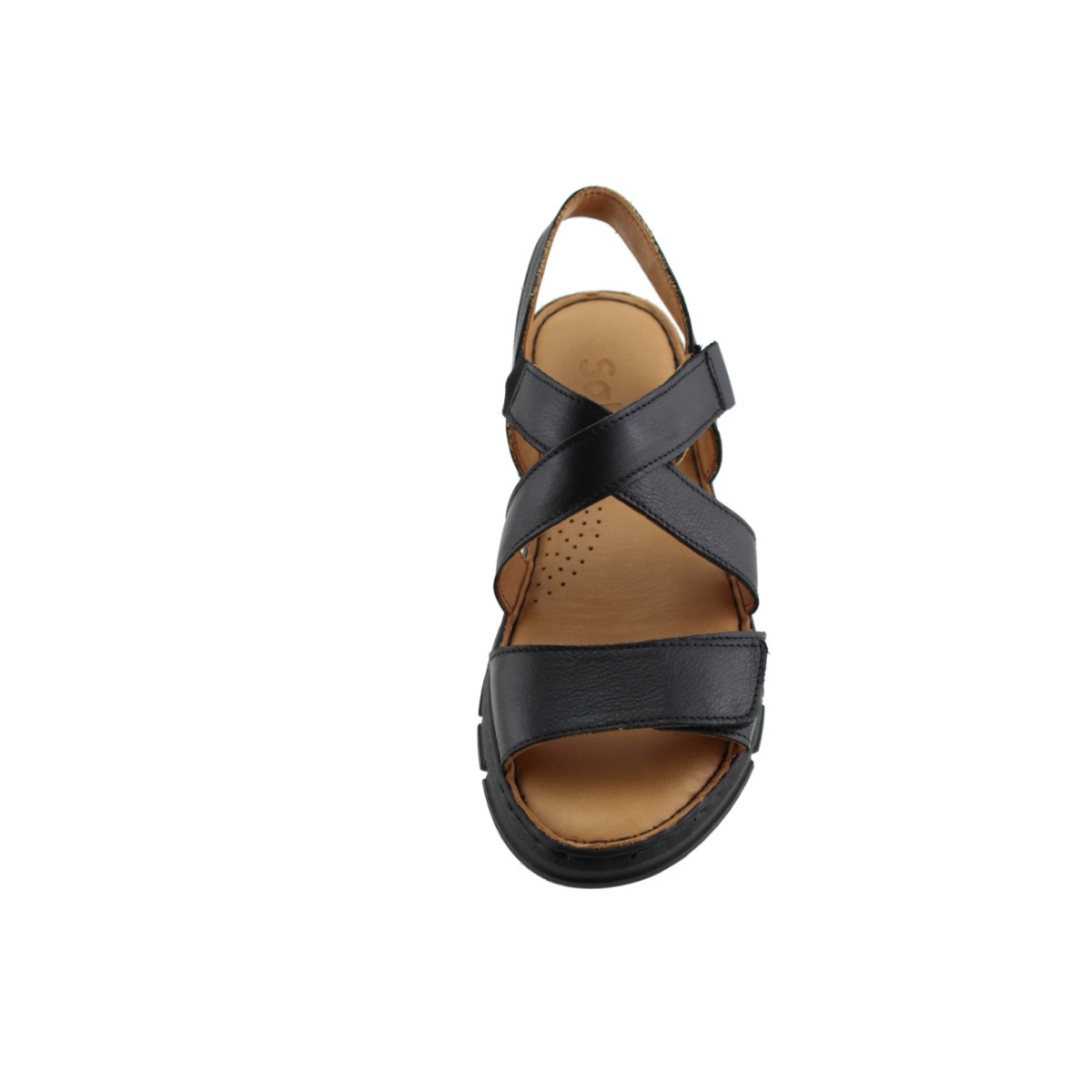 Sabino Shoes Γυναικεία Πέδιλα Flatforms Δέρμα Γ-251758 Μαύρο