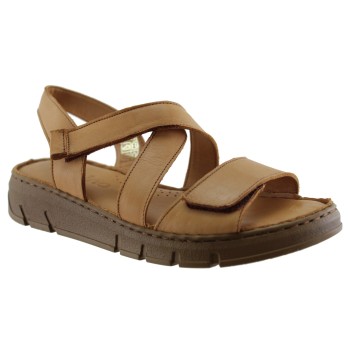 Sabino Shoes Γυναικεία Πέδιλα Flatforms Δέρμα Γ-251758 Ταμπά