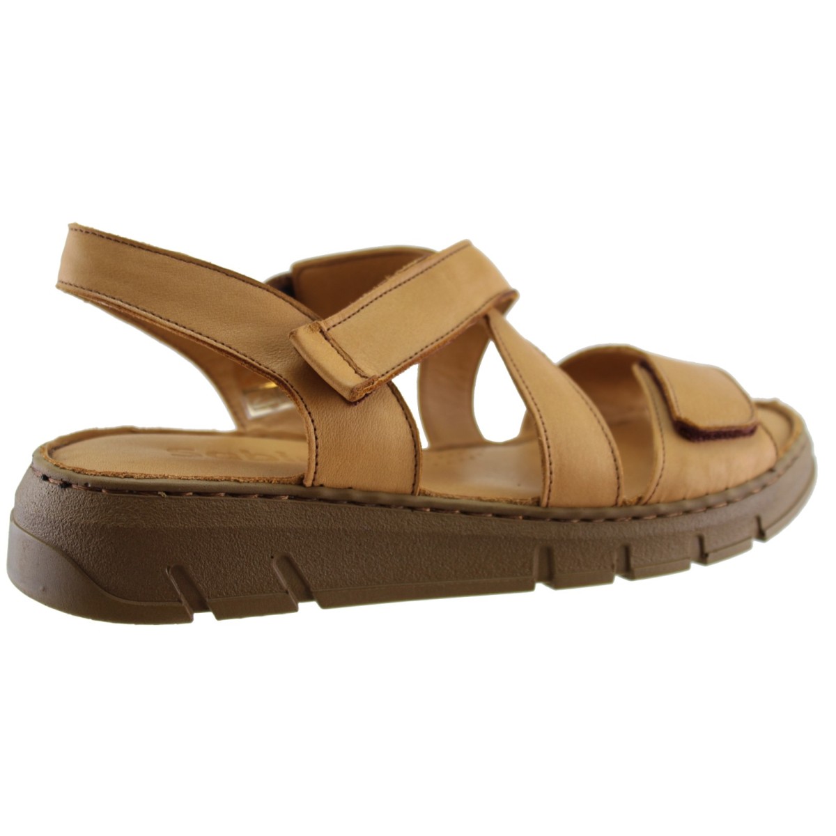 Sabino Shoes Γυναικεία Πέδιλα Flatforms Δέρμα Γ-251758 Ταμπά