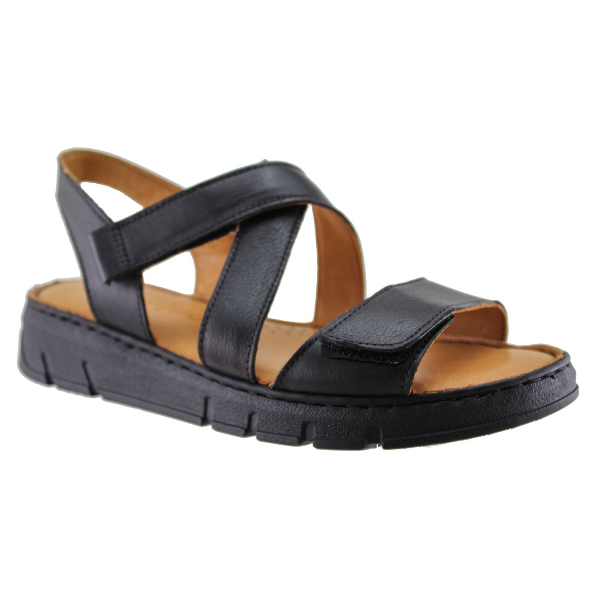 Sabino Shoes Γυναικεία Πέδιλα Flatforms Δέρμα Γ-251758 Μαύρο