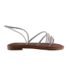 Sabino Shoes Γυναικεία Πέδιλα Flat Δέρμα Γ-3509-14 Ασημί