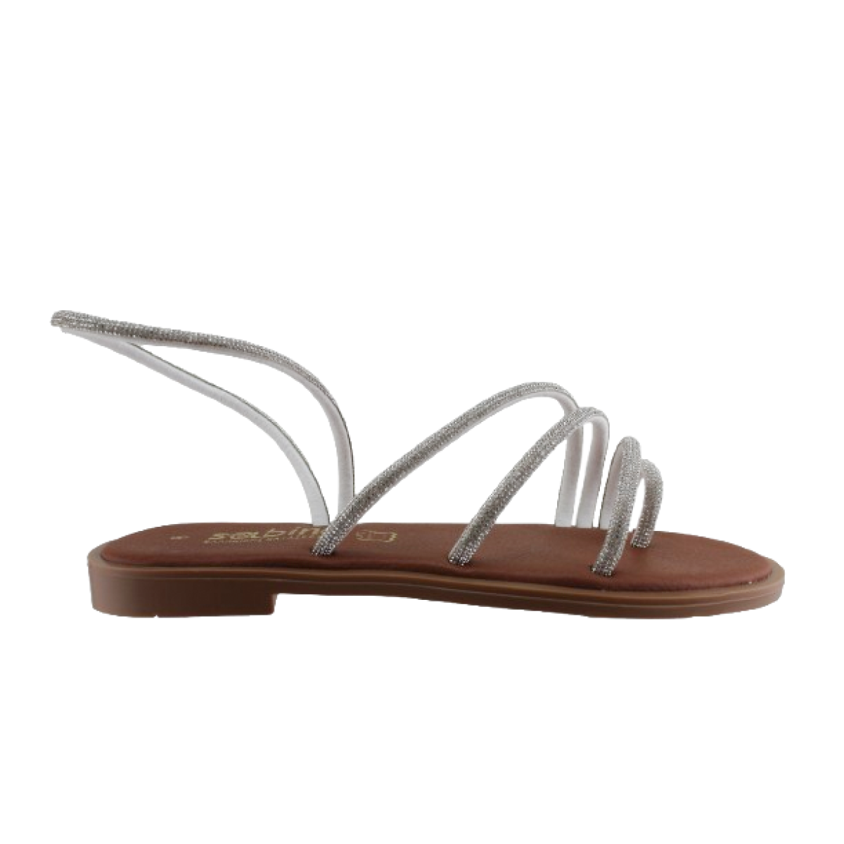 Sabino Shoes Γυναικεία Πέδιλα Flat Δέρμα Γ-3509-14 Ασημί