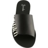 Sandia Shoes Γυναικεία Σανδάλια Δέρμα P-012 Mαύρο Λευκό
