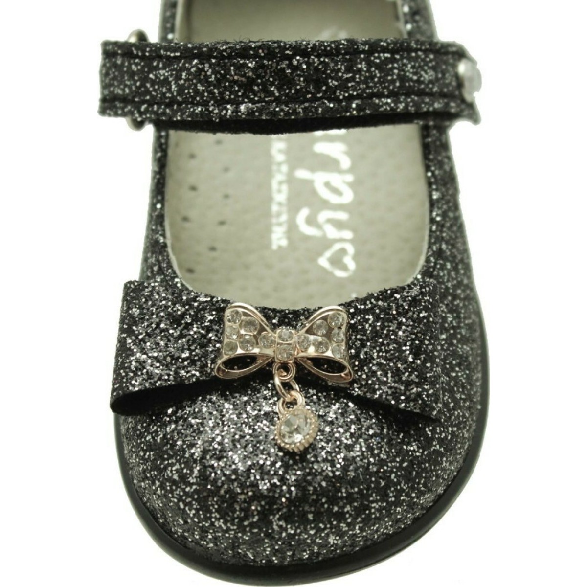 Scarpy Παιδικές Μπαλαρίνες 500 Ανθρακί Glitter