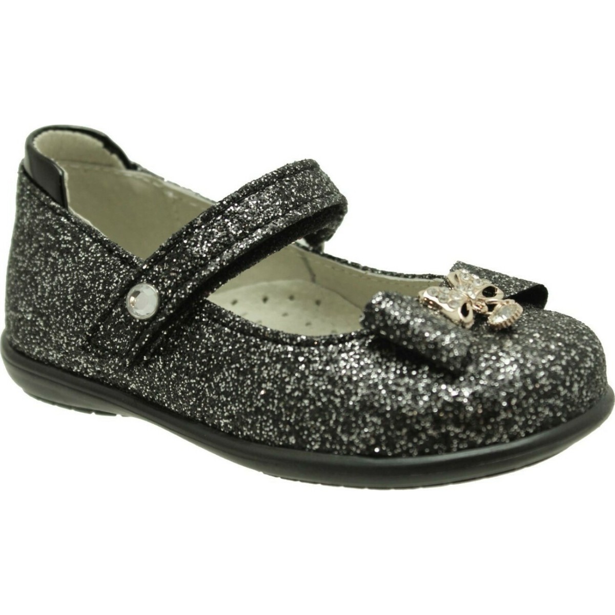 Scarpy Παιδικές Μπαλαρίνες 500 Ανθρακί Glitter
