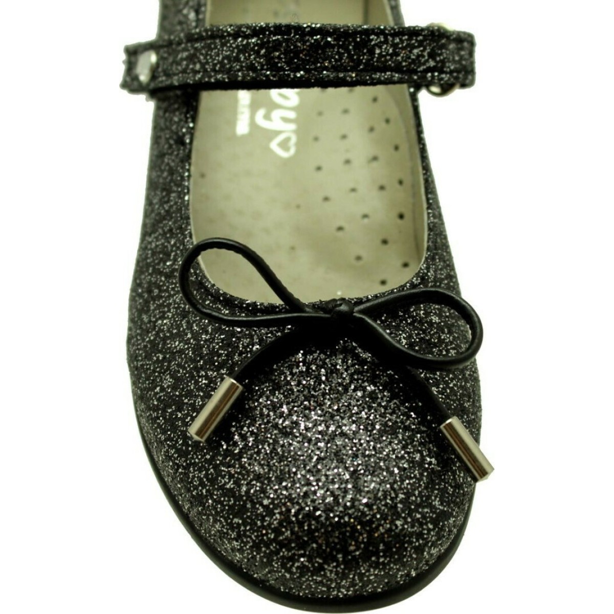 Scarpy Παιδικές Μπαλαρίνες 11 Ανθρακί Glitter