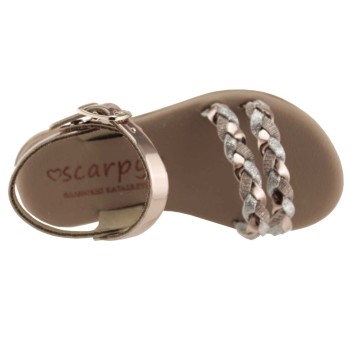 Scarpy Παιδικά Πέδιλα Δέρμα 594-ΑΚ22 Χαλκός