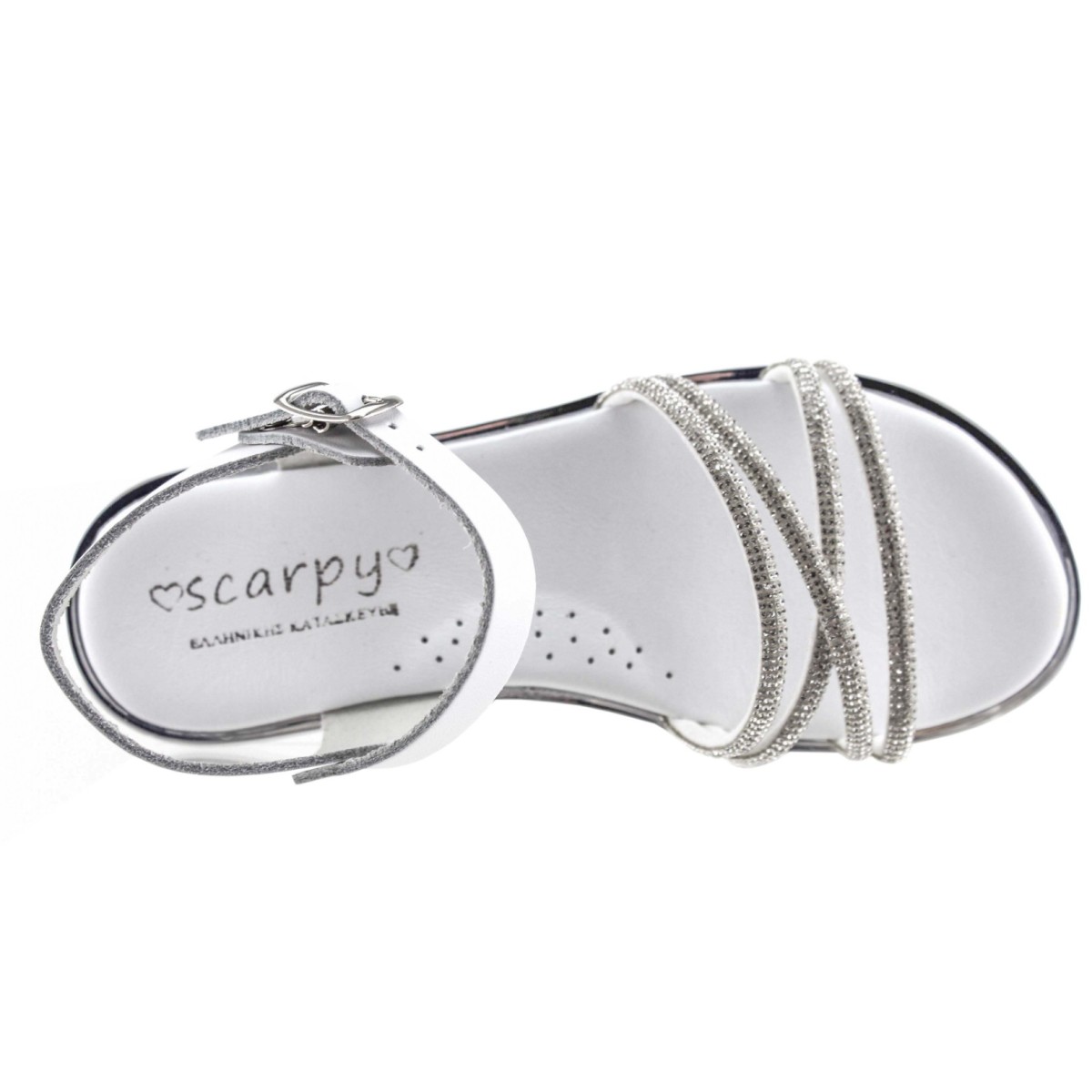 Scarpy Παιδικά Πέδιλα Δέρμα 62-ΑΚ23 Λευκό Scarpy Παιδικά Πέδιλα Δέρμα 62-ΑΚ23 Λευκό