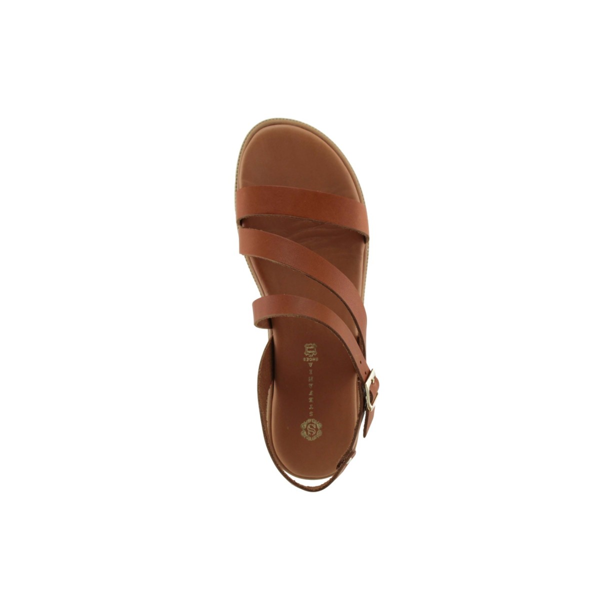 Stefania Γυναικεία Πέδιλα Flatforms Δέρμα 0313 Ταμπά