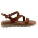 Stefania Γυναικεία Πέδιλα Flatforms Δέρμα 0313 Ταμπά