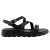 Stefania Γυναικεία Πέδιλα Flatforms Δέρμα 0313 Μαύρο