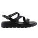 Stefania Γυναικεία Πέδιλα Flatforms Δέρμα 0313 Μαύρο