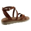 Stefania Γυναικεία Πέδιλα Flatforms Δέρμα 0345 Ταμπά