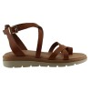 Stefania Γυναικεία Πέδιλα Flatforms Δέρμα 0345 Ταμπά